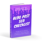 Blog Post SEO Checklist